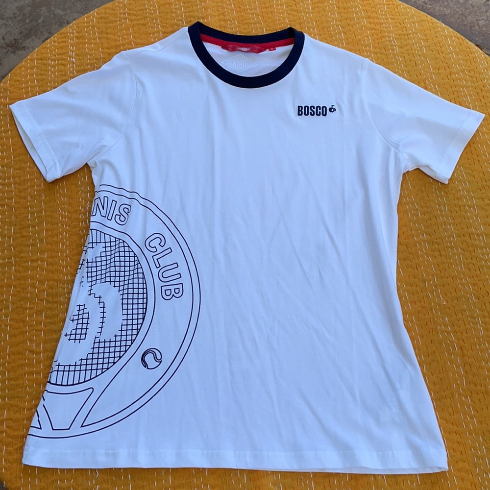 Bosco NWOT sports t white with emblem